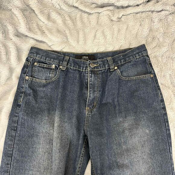 Lokal Jeans Company Men’s 38x32 Tag 37x30 measured Blue Denim Jeans Straight - Picture 3 of 8